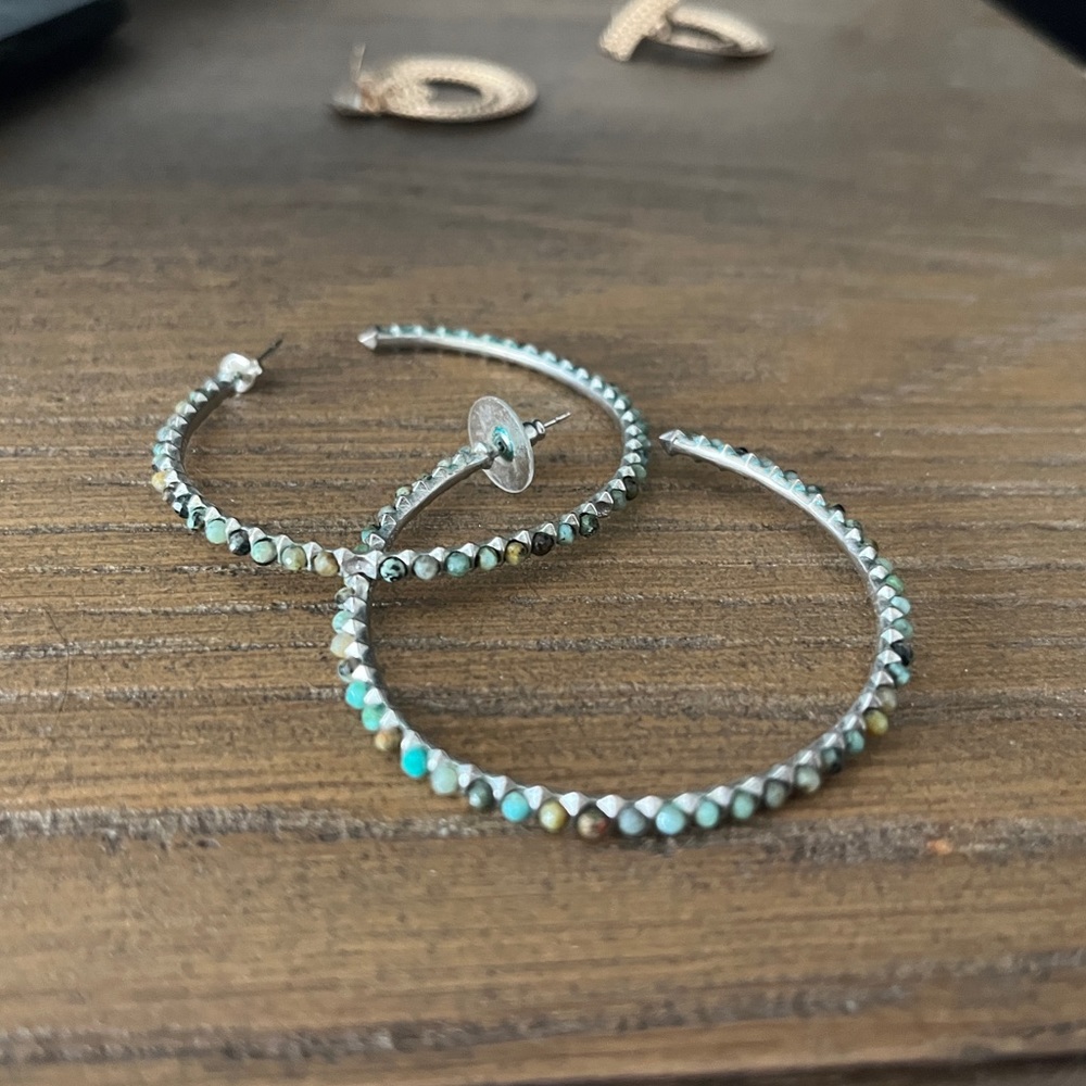 Kendra Scott Turquoise Hoops